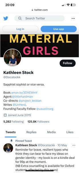 Seeing Kathleen Stock at the Oxford Union 