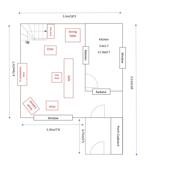 Which size sofa (with diagram)