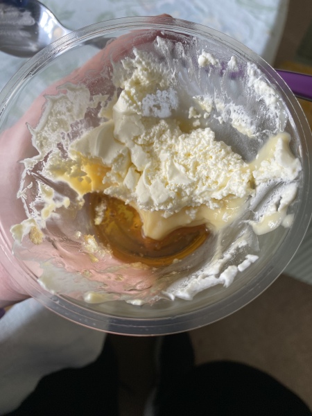 What was this M&S dessert - custard layer, cream layer, I think caramel maybe?