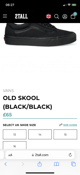 Size 15 trainers; where to get