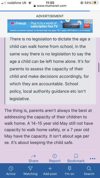 To tell you the school does not decide when your child can walk home alone