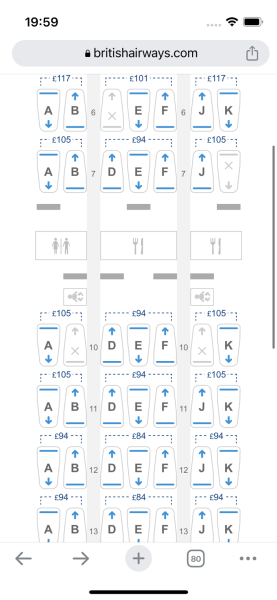 BA business class
