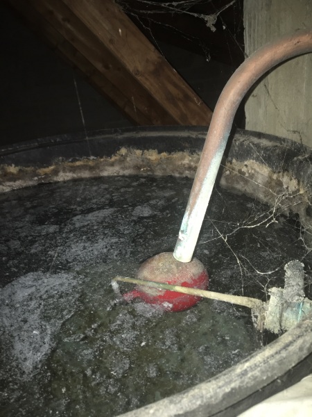 Leak via overflow pipe- picture inclided