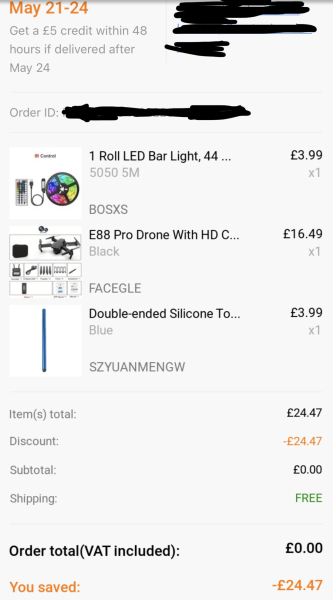 TEMU app 30 pounds free to spend 