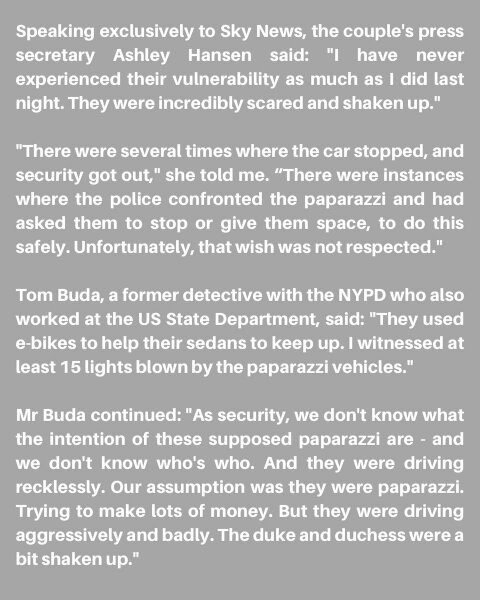 Harry and Meghan and Doria car accident?