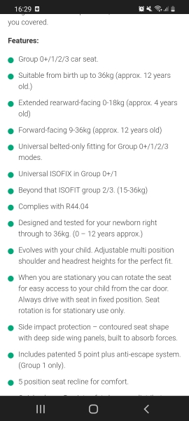 Car seat advice- Cosatto all in all rotate 
