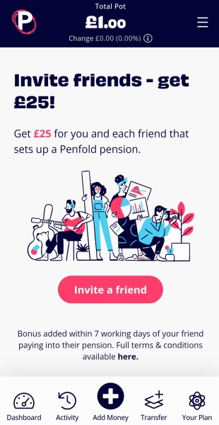 Penfold pensions £25 contribution free