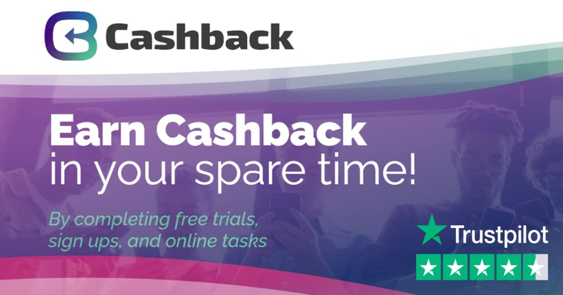 Cashback get started with a free £5 bonus