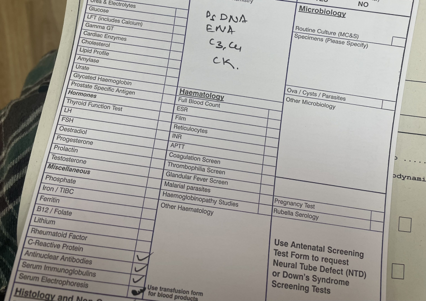Can anyone explain why I was sent for a pelvic exam at rheumatology app please