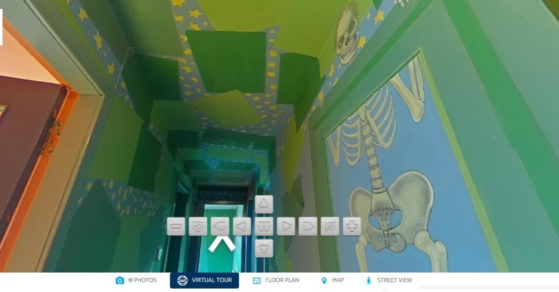 Some seriously creepy decor on this property.