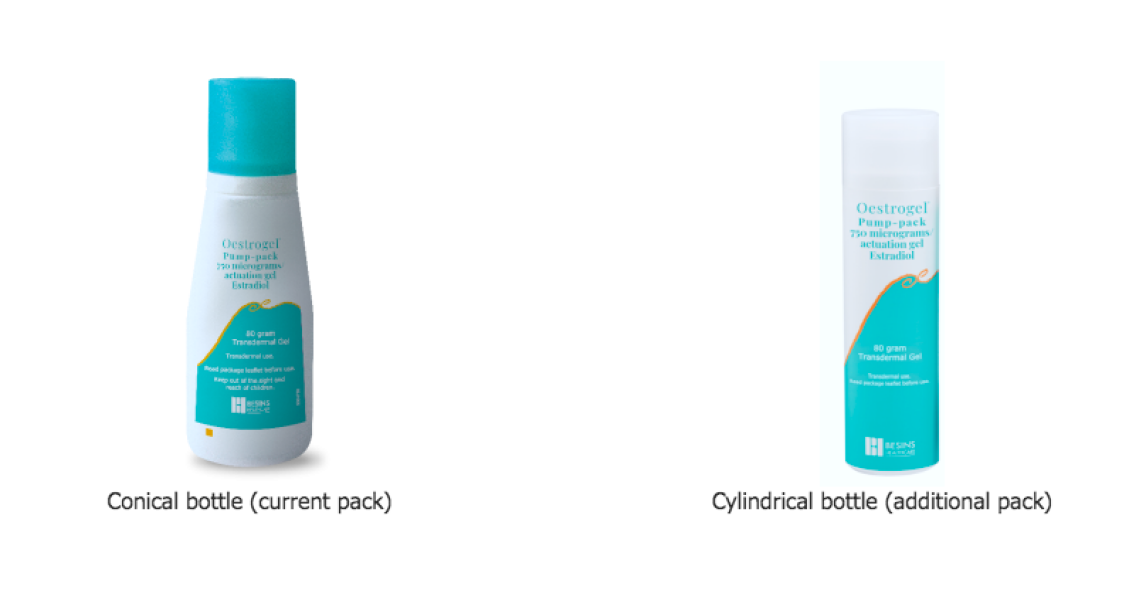Oestrogel: new packaging (yet again)?