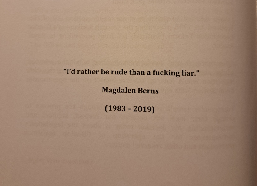 Happy 40th birthday, Magdalen Berns. 