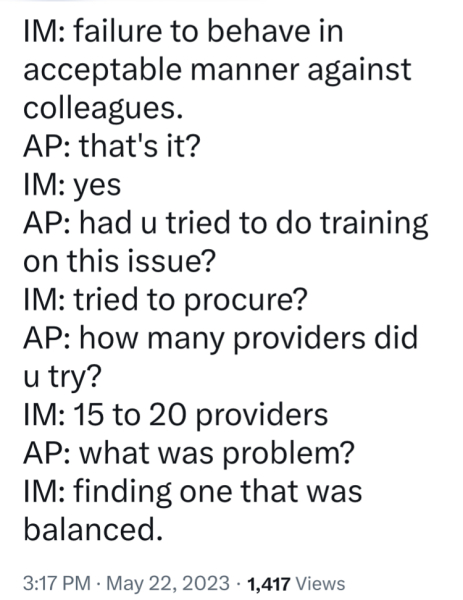 Denise Fahmy taking Arts Council England to an Employment Tribunal because she has been harassed for being gender critical.