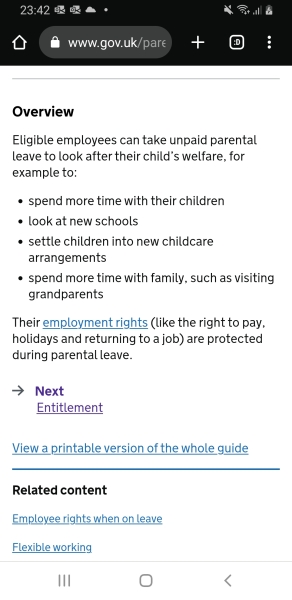 To think this is not what parental leave is for?