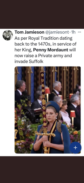 Emily Thornberry has a momentary girl crush on Penny Mordaunt and other coronation unintended consequencies - just a jokey thread