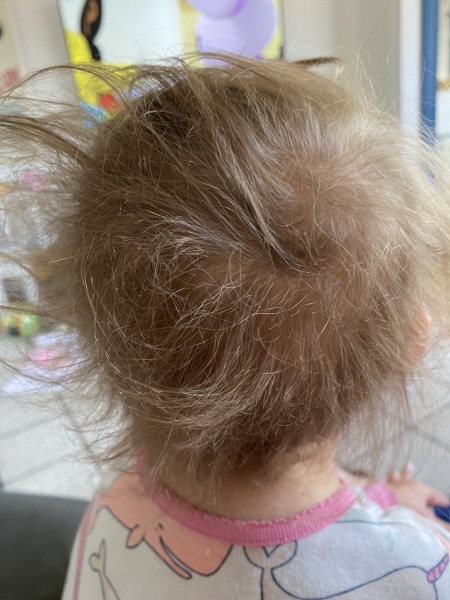 2 year olds fluffy hair
