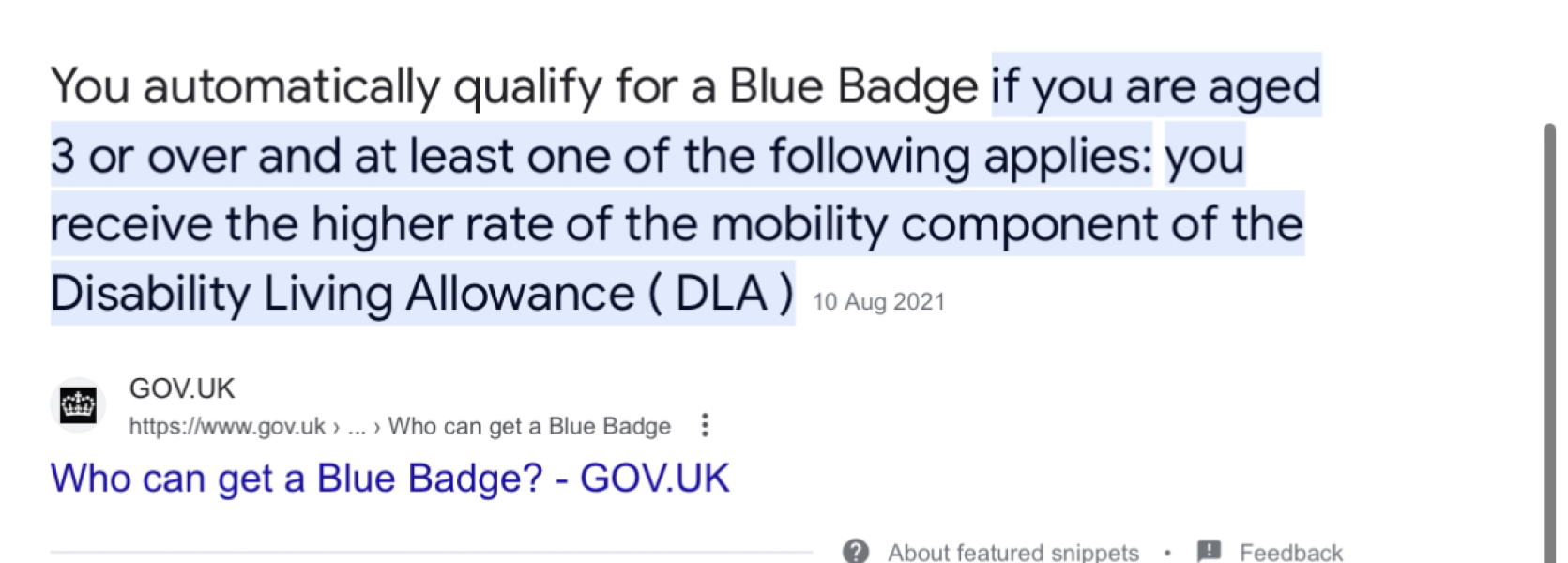 Applied for blue badge for 3yo 