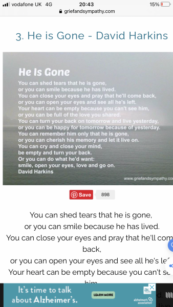 Short funeral poem needed for brother 