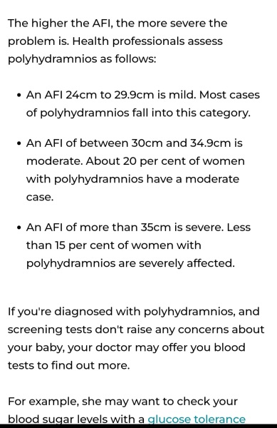 High amniotic fluid- clear CVS after high nt 