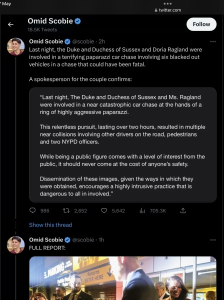 Harry and Meghan and Doria car accident?