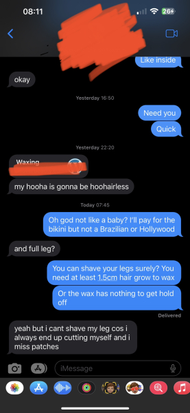 "14 year olds should remove all pubic hair" **MNHQ adding quote marks as per request**