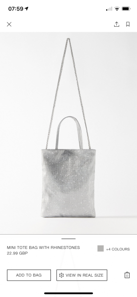 Urgent: Small inexpensive silver handbag, help please? 