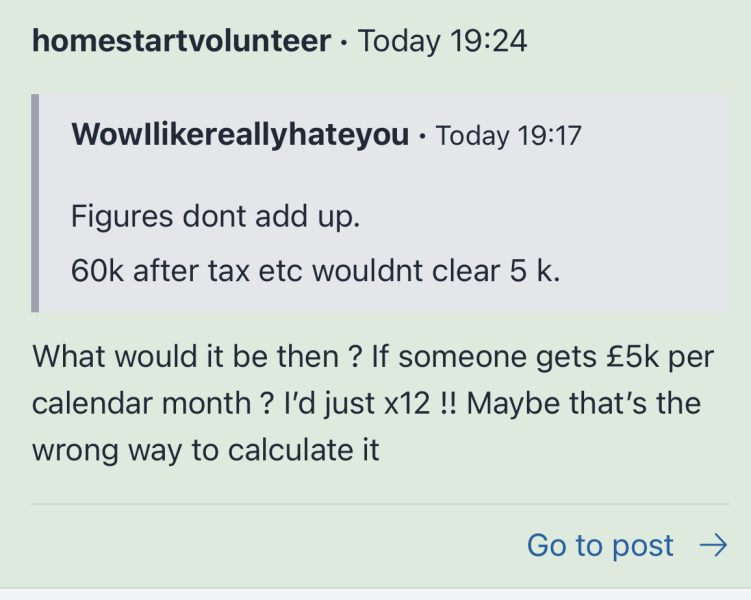 What job would have a take home pay of approx £5k a month?