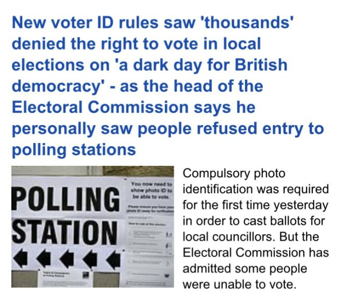 To remind you that no photo ID = no right to vote. 