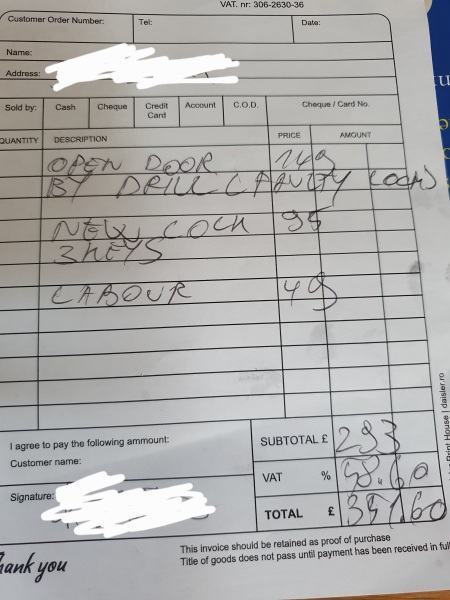 Locksmith quoted £50 and charged £351.60 