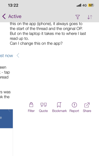 Is there a way to remember where I've read up to on the App?
