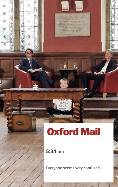 Seeing Kathleen Stock at the Oxford Union 