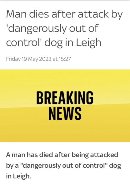 Dog walker killed by her own XL Bully Breed dog.