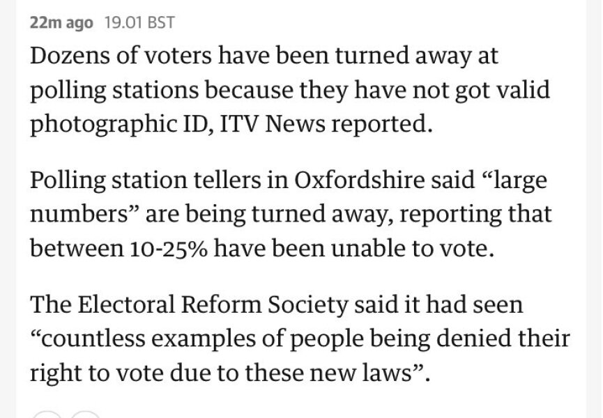 To remind you that no photo ID = no right to vote. 