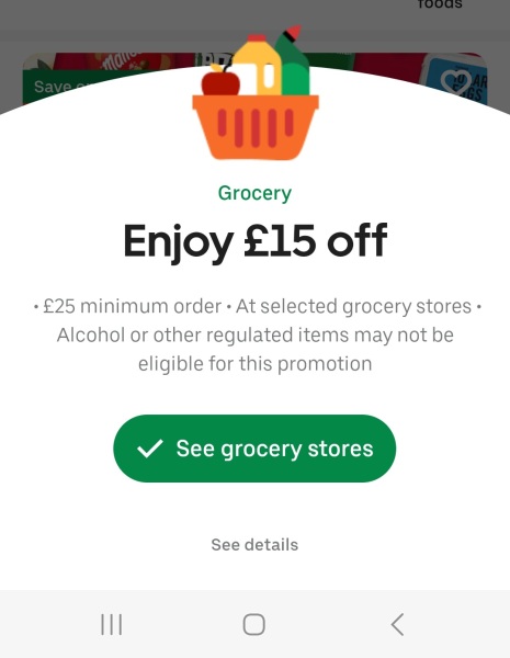 Get £15 off Groceries selected accouts on UberEats plus £3 Extra with this link. 