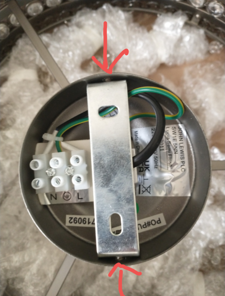 Is there any hope of installing a chandelier on this ceiling rose?