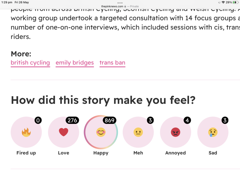 New British Cycling trans policy