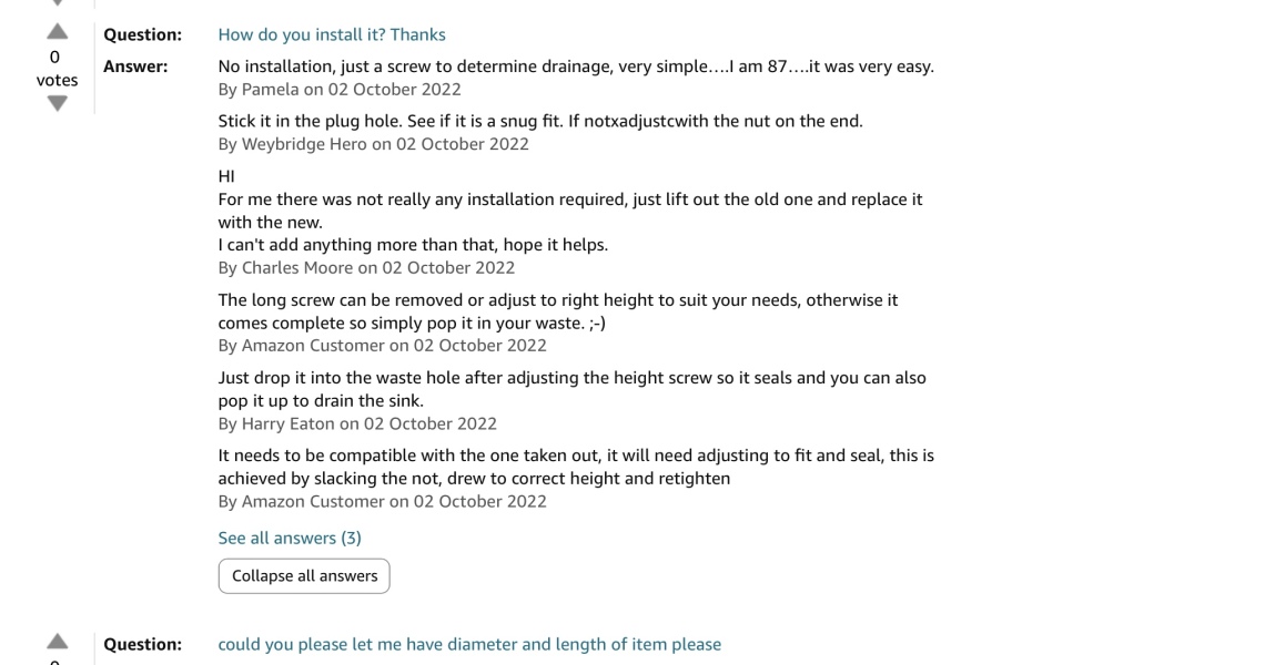 Bath plug fitting (pic attached)