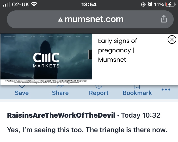 MN url showing insecure connection triangle 