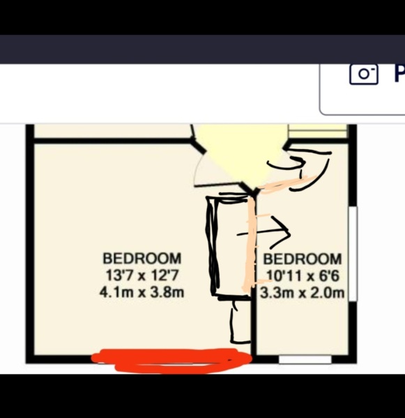 How can we even up these bedroom sizes??