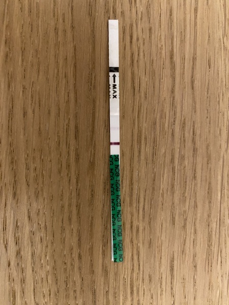 Faint lines on pregnancy tests not getting darker