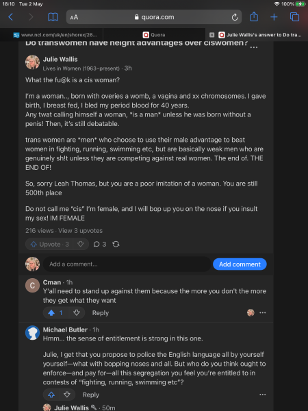 I’m “entitled” for actually being a woman?