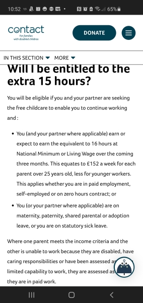 15 free hours (punished for not having a partner?)