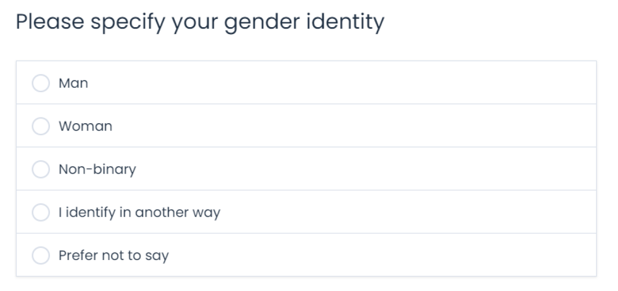 Ocado requires you to have a gender identity