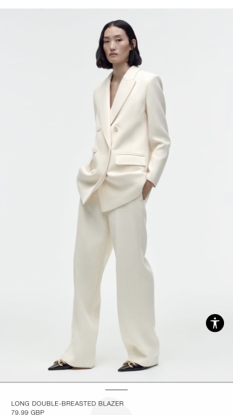 Trouser suit for formal sit down event