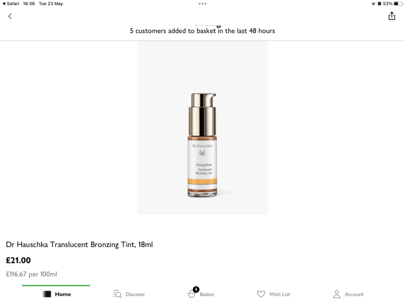 Have you seen any body moisturisers with a hint of tint, not self tan?