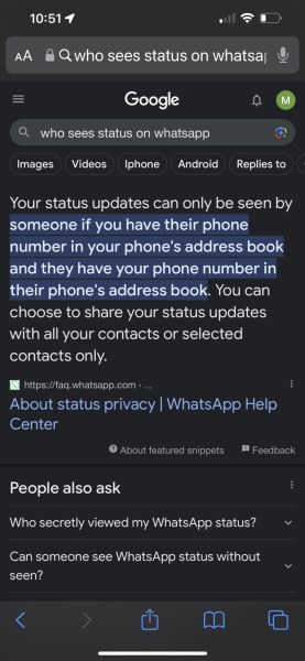 What’s App question 