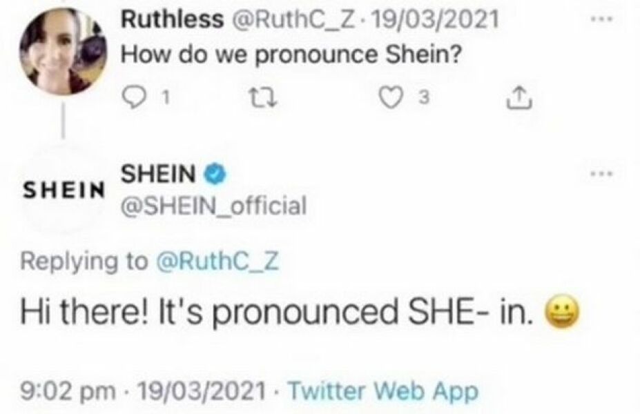 Just how do you pronounce Shein?