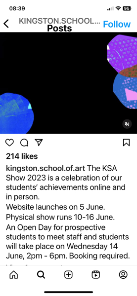 Art and Design at university; for past, present, and future students and parents