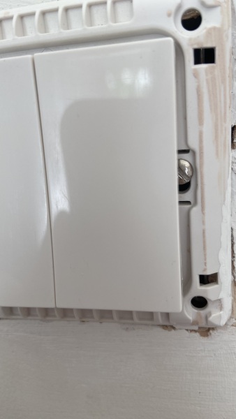 Need to remove light switch - screws covered by flip part