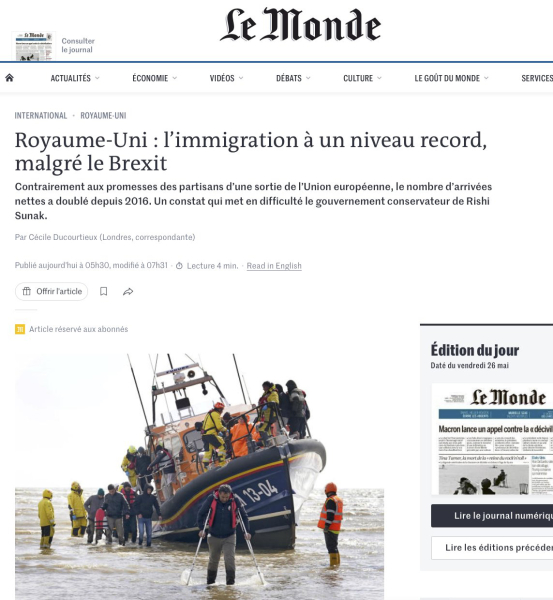 "Take Back Control of our borders"